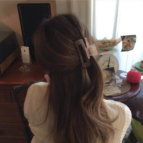 Hollow Square Hair Claw Clip